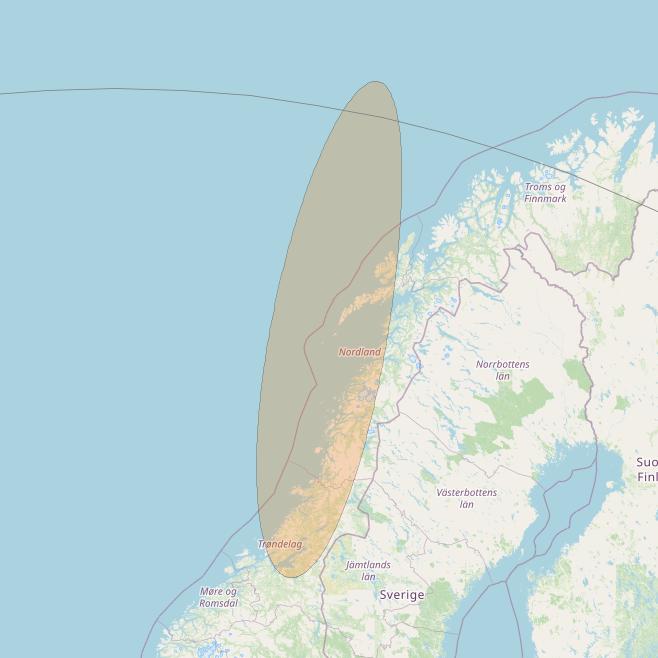 Eutelsat Konnect VHTS at 3&deg; E downlink Ka-band S001 User Spot beam coverage map