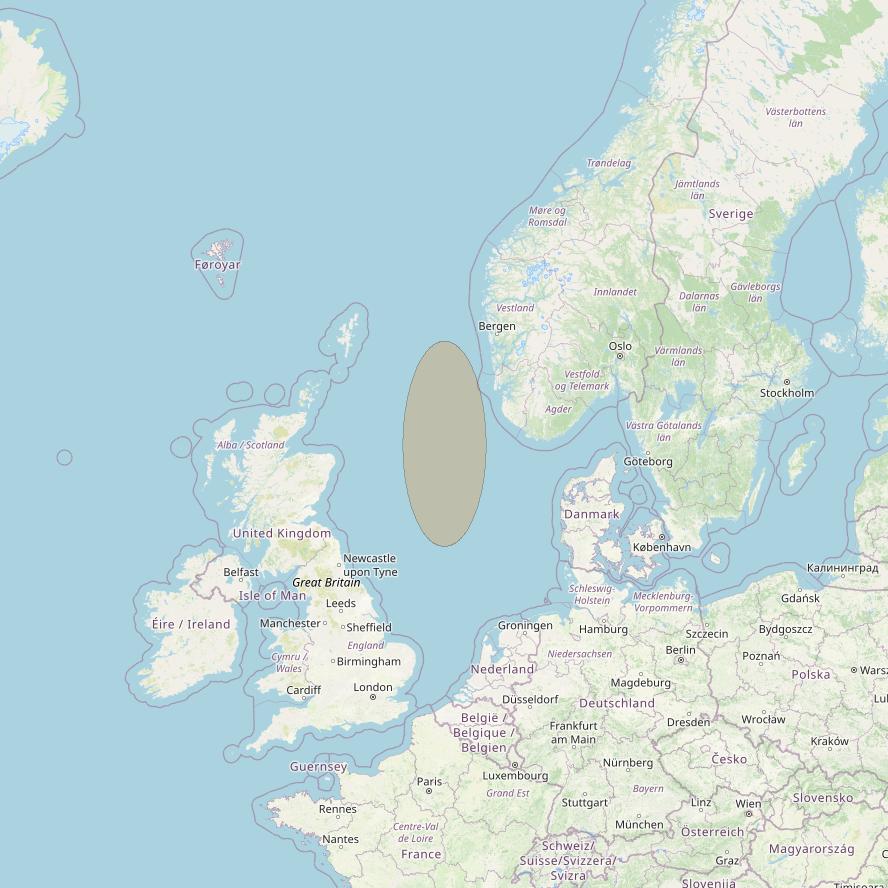 Eutelsat Konnect VHTS at 3&deg; E downlink Ka-band S015 User Spot beam coverage map