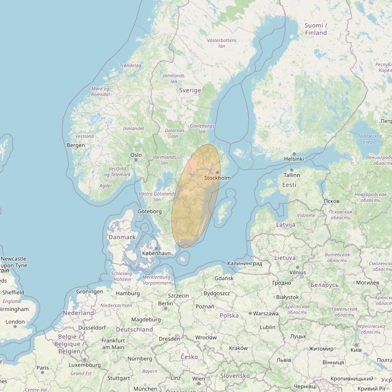 Eutelsat Konnect VHTS at 3&deg; E downlink Ka-band S019 User Spot beam coverage map