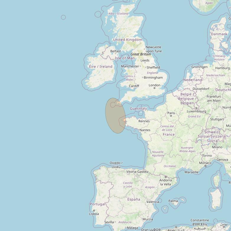 Eutelsat Konnect VHTS at 3&deg; E downlink Ka-band S051 User Spot beam coverage map