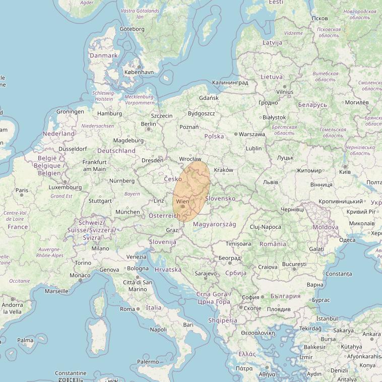 Eutelsat Konnect VHTS at 3&deg; E downlink Ka-band S060 User Spot beam coverage map