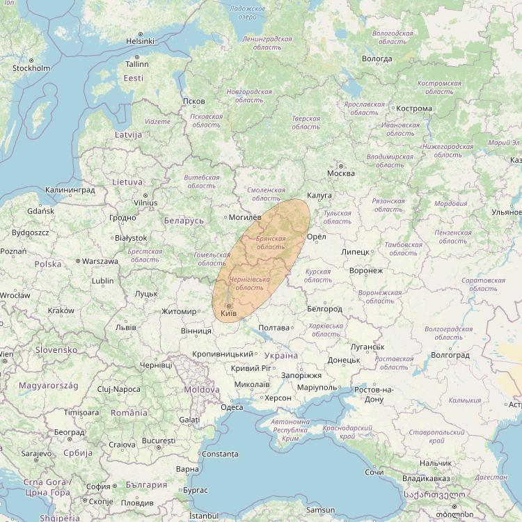 Eutelsat Konnect VHTS at 3&deg; E downlink Ka-band S064 User Spot beam coverage map