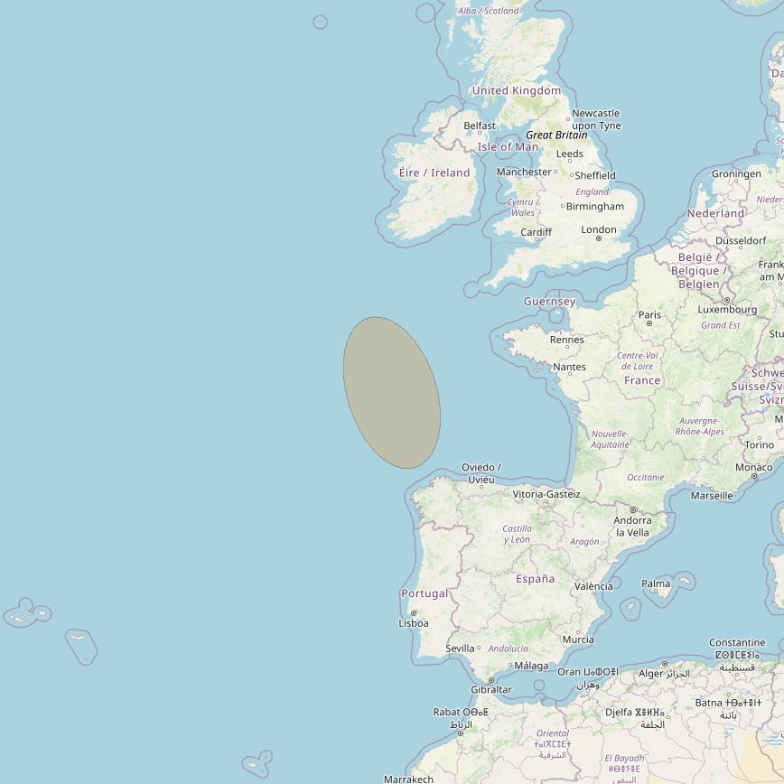Eutelsat Konnect VHTS at 3&deg; E downlink Ka-band S066 User Spot beam coverage map