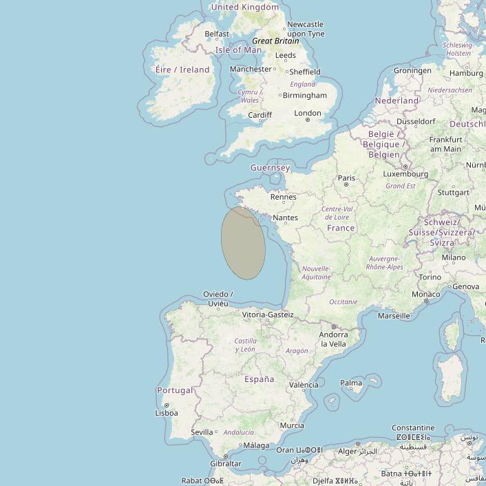 Eutelsat Konnect VHTS at 3&deg; E downlink Ka-band S068 User Spot beam coverage map