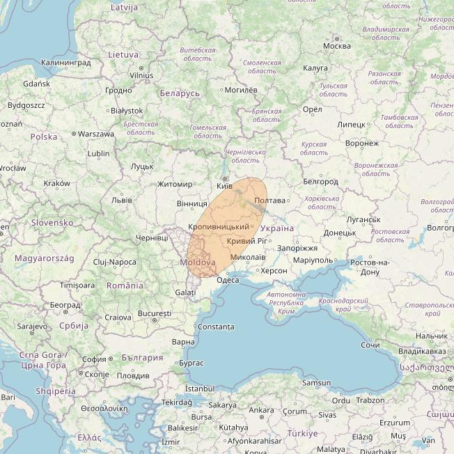 Eutelsat Konnect VHTS at 3&deg; E downlink Ka-band S081 User Spot beam coverage map