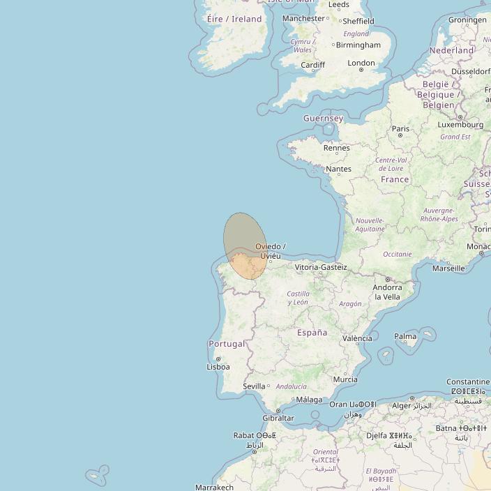 Eutelsat Konnect VHTS at 3&deg; E downlink Ka-band S085 User Spot beam coverage map