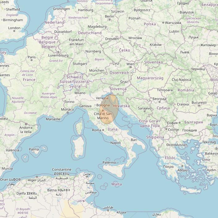 Eutelsat Konnect VHTS at 3&deg; E downlink Ka-band S094 User Spot beam coverage map
