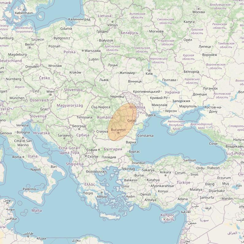 Eutelsat Konnect VHTS at 3&deg; E downlink Ka-band S099 User Spot beam coverage map