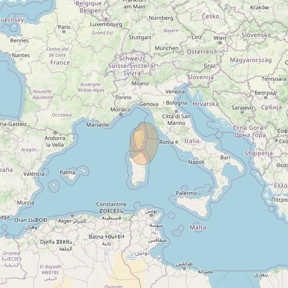 Eutelsat Konnect VHTS at 3&deg; E downlink Ka-band S111 User Spot beam coverage map