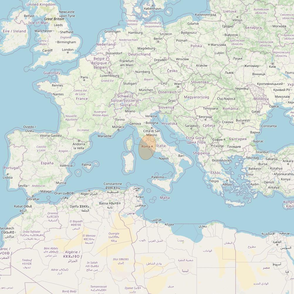 Eutelsat Konnect VHTS at 3&deg; E downlink Ka-band S112 User Spot beam coverage map