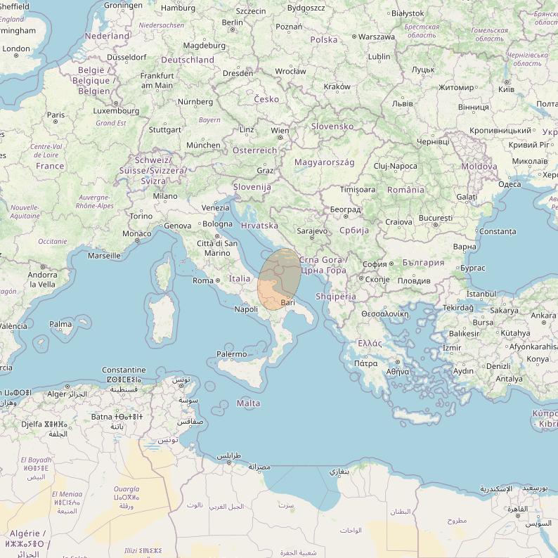Eutelsat Konnect VHTS at 3&deg; E downlink Ka-band S114 User Spot beam coverage map