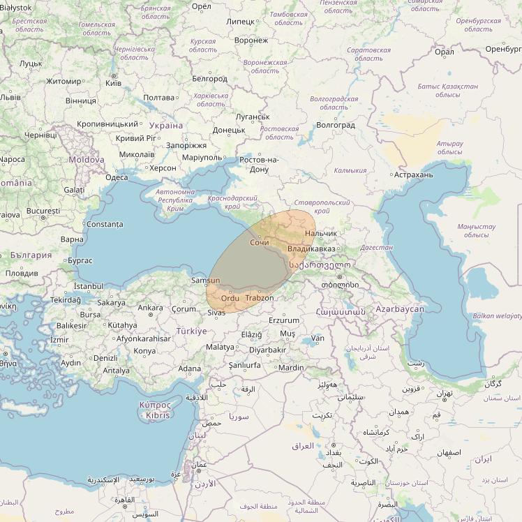 Eutelsat Konnect VHTS at 3&deg; E downlink Ka-band S141 Spot beam coverage map