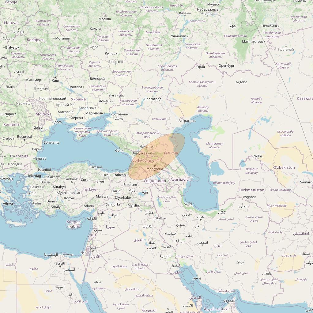 Eutelsat Konnect VHTS at 3&deg; E downlink Ka-band S142 Spot beam coverage map