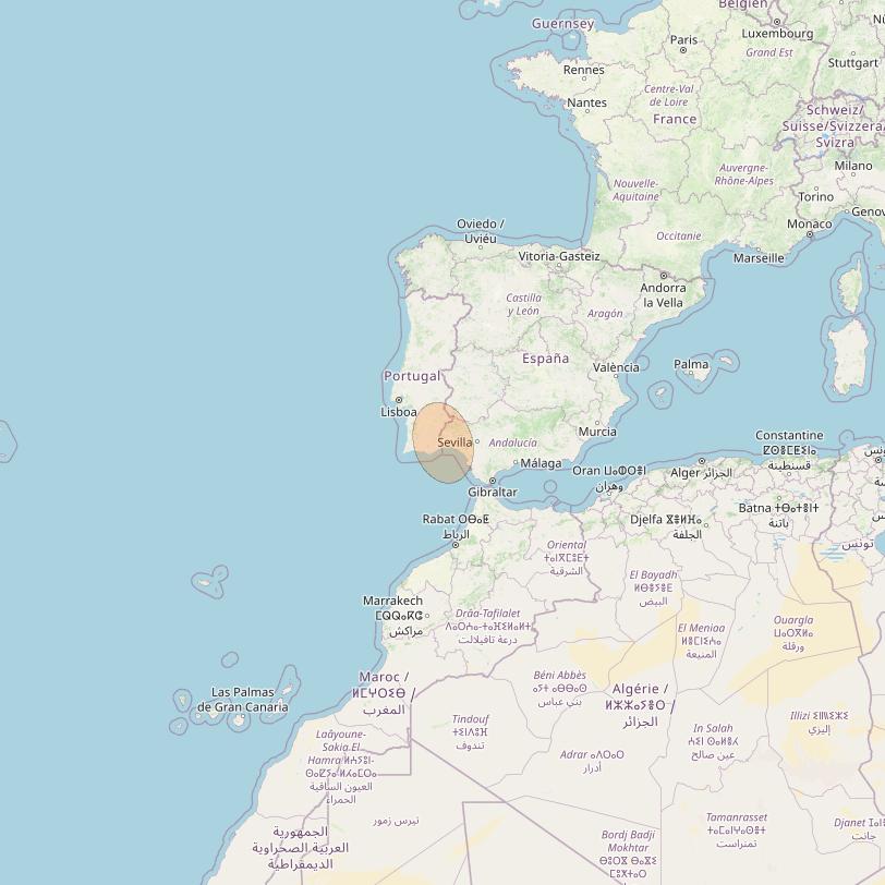 Eutelsat Konnect VHTS at 3&deg; E downlink Ka-band S146 Spot beam coverage map