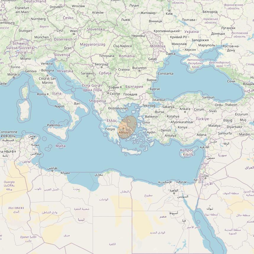 Eutelsat Konnect VHTS at 3&deg; E downlink Ka-band S161 Spot beam coverage map