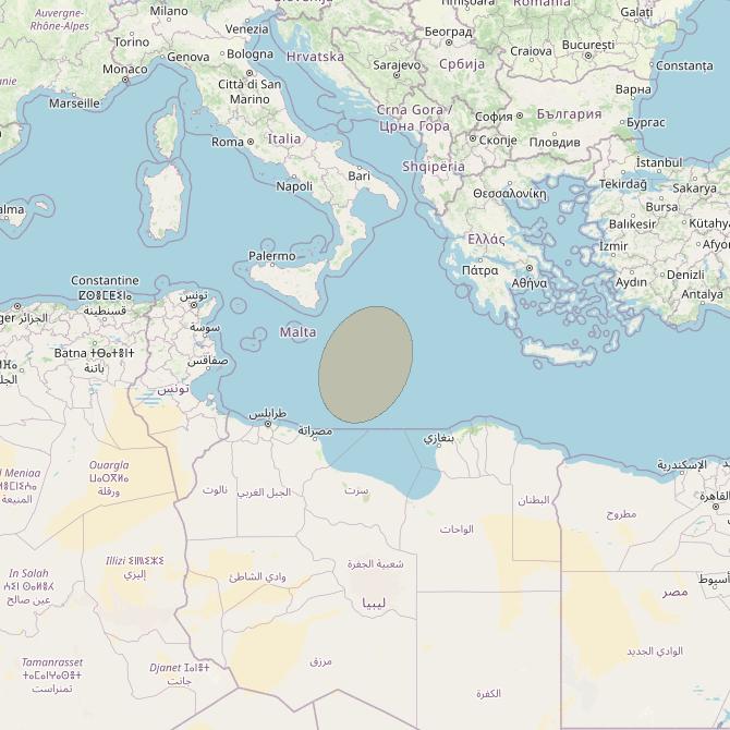 Eutelsat Konnect VHTS at 3&deg; E downlink Ka-band S178 User Spot beam coverage map