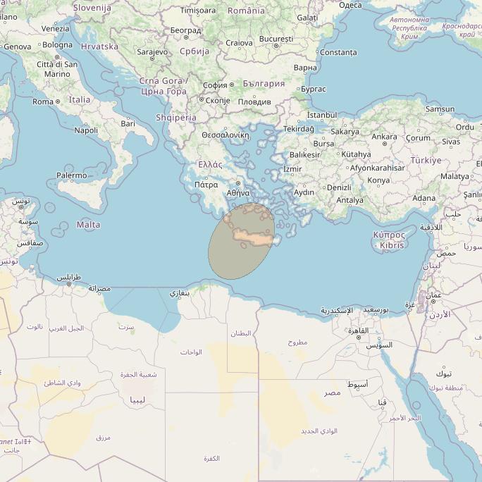 Eutelsat Konnect VHTS at 3&deg; E downlink Ka-band S180 User Spot beam coverage map