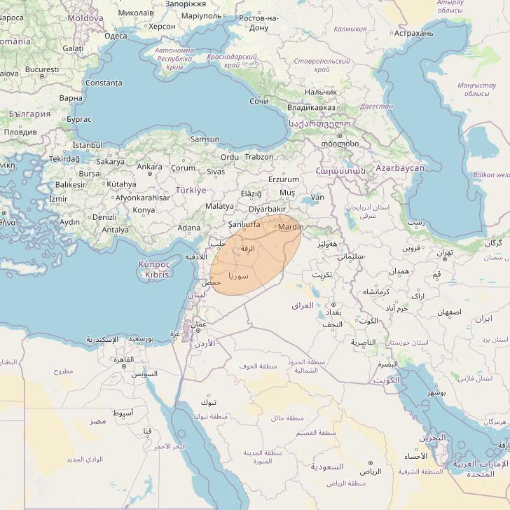 Eutelsat Konnect VHTS at 3&deg; E downlink Ka-band S184 User Spot beam coverage map