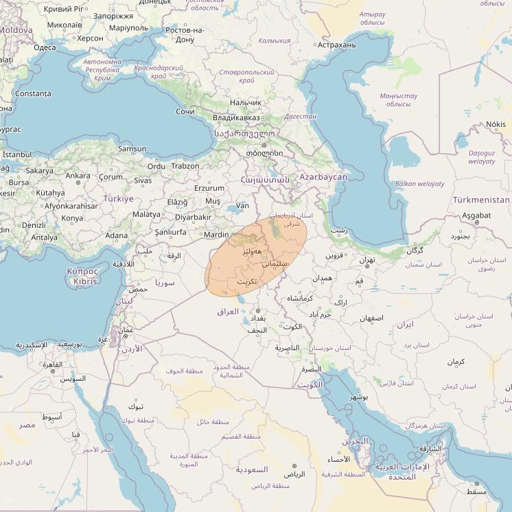 Eutelsat Konnect VHTS at 3&deg; E downlink Ka-band S185 User Spot beam coverage map