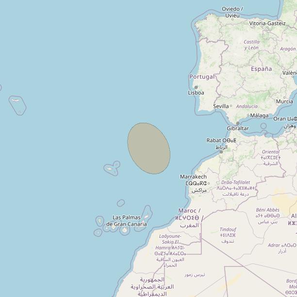 Eutelsat Konnect VHTS at 3&deg; E downlink Ka-band S187 User Spot beam coverage map