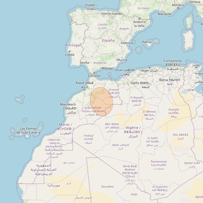Eutelsat Konnect VHTS at 3&deg; E downlink Ka-band S191 User Spot beam coverage map