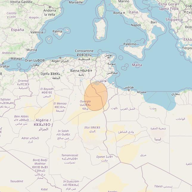 Eutelsat Konnect VHTS at 3&deg; E downlink Ka-band S193 User Spot beam coverage map