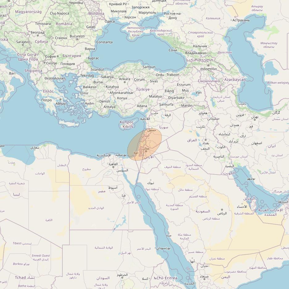 Eutelsat Konnect VHTS at 3&deg; E downlink Ka-band S201 User Spot beam coverage map