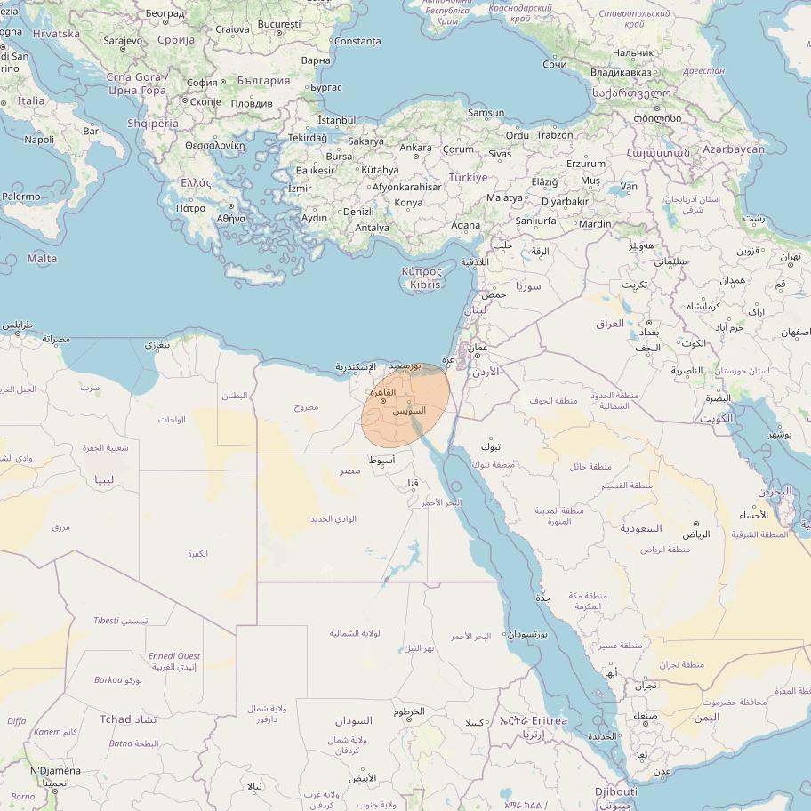 Eutelsat Konnect VHTS at 3&deg; E downlink Ka-band S209 User Spot beam coverage map