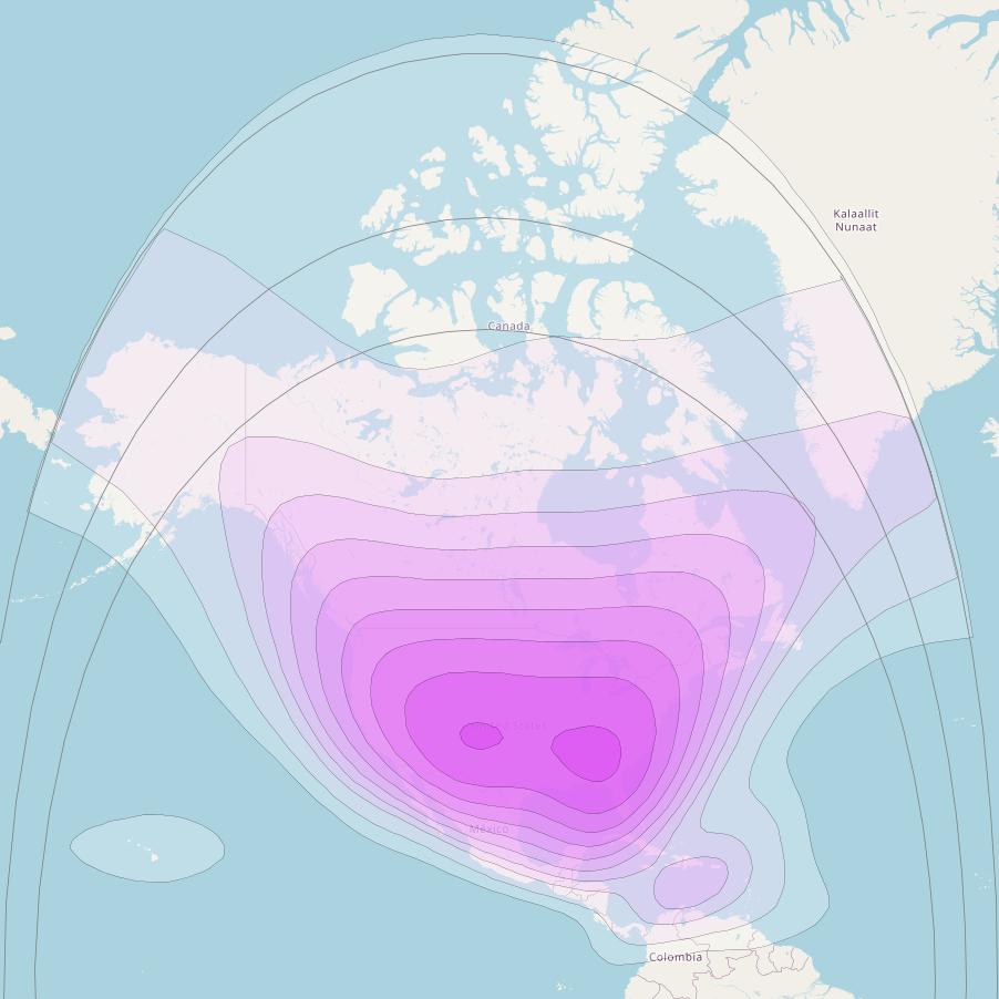 SES 3 at 103° W downlink C-band North America beam coverage map