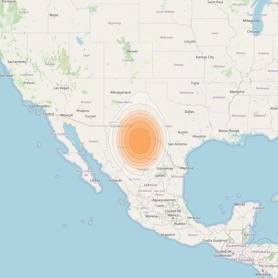 Directv 12 at 103° W downlink Ka-band A4B9 (Marfa) Spot beam coverage map