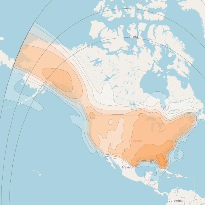 Directv 10 at 103° W downlink Ka-band CONUS Beam coverage map