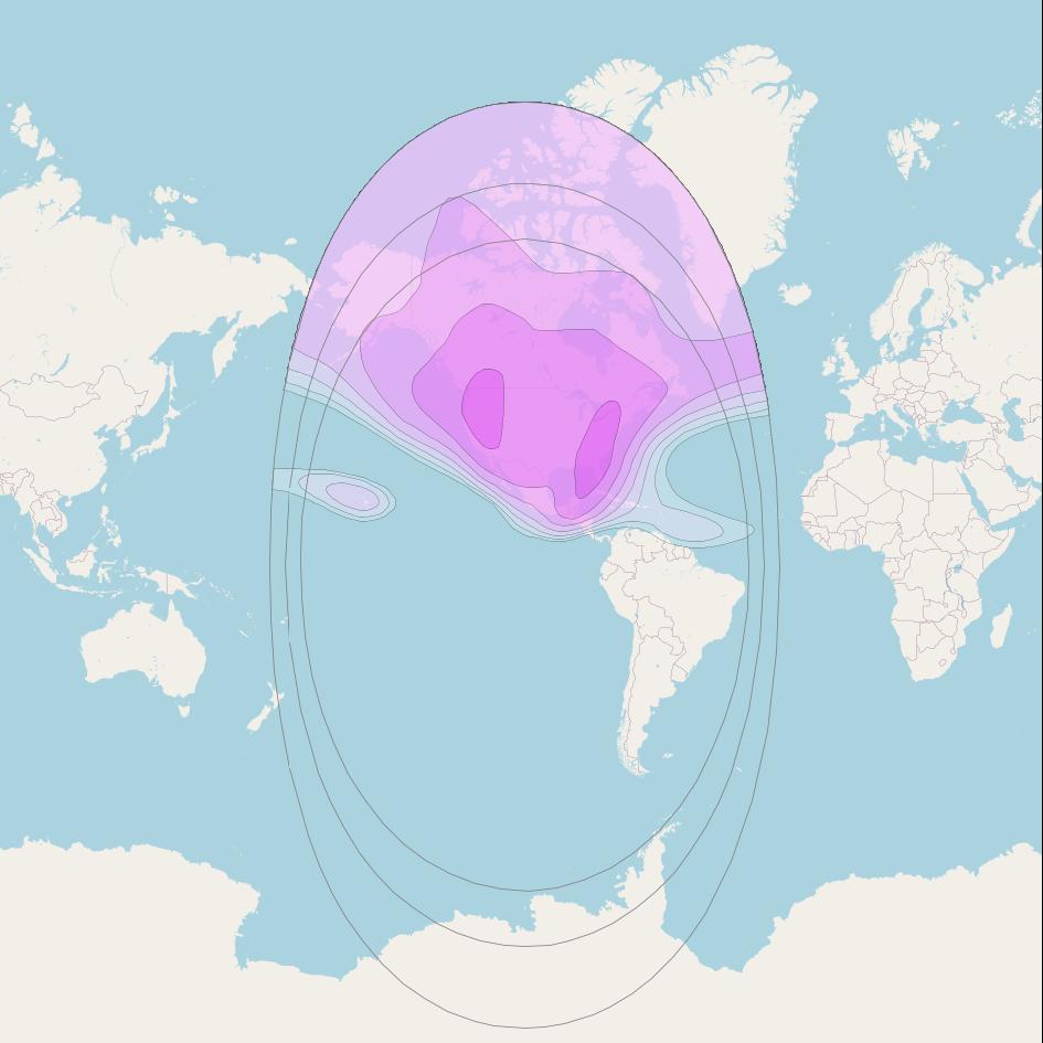 SES 11 at 105° W downlink C-band North America beam coverage map