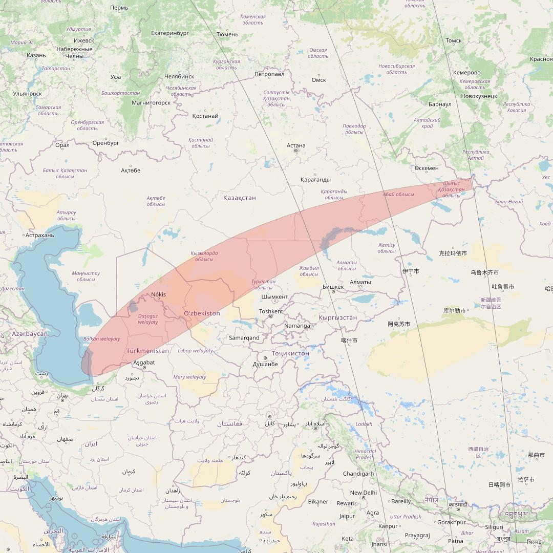 Eutelsat 10B at 10&deg; E downlink Ku-band S056 User Spot beam coverage map