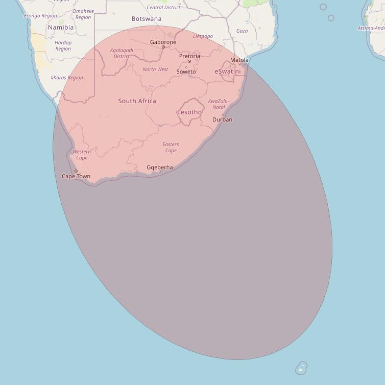 Eutelsat 10B at 10&deg; E downlink Ku-band S137 User Spot beam coverage map