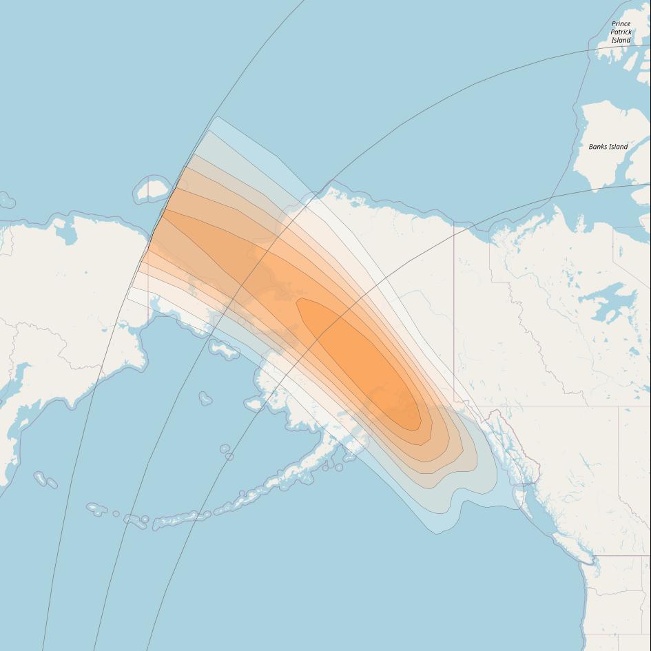 ViaSat 1 at 115° W downlink Ka-band Gateway G18DR beam coverage map