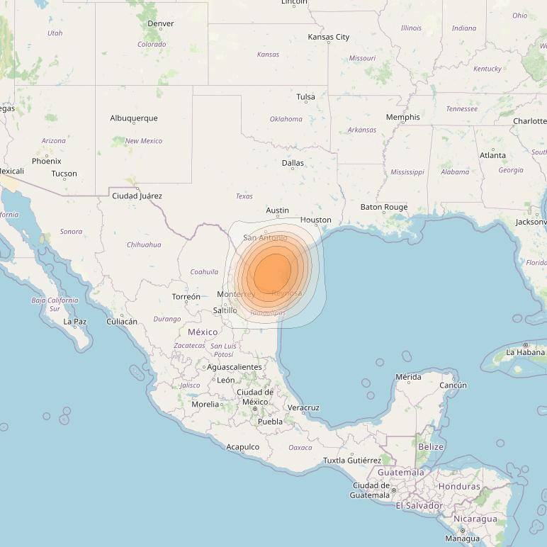 ViaSat 1 at 115° W downlink Ka-band Spot U62DL beam coverage map