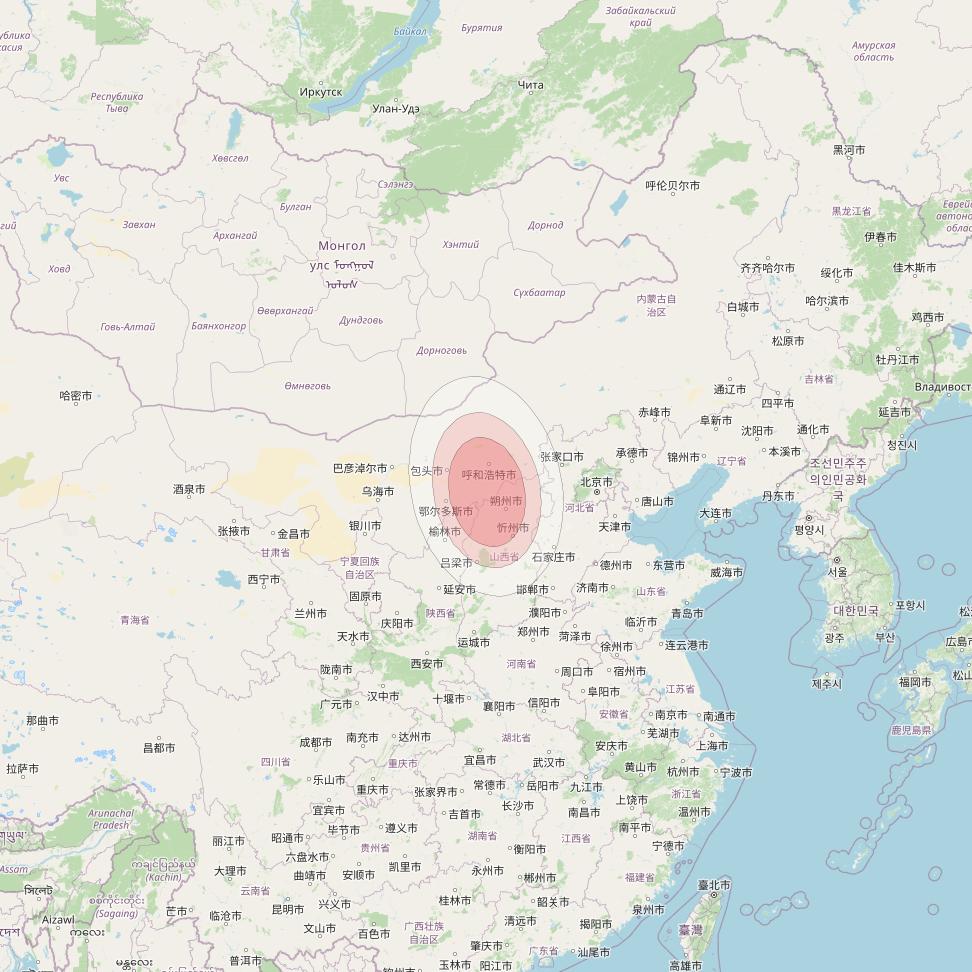 Thaicom 4 at 119° E downlink Ku-band Spot 303 beam coverage map