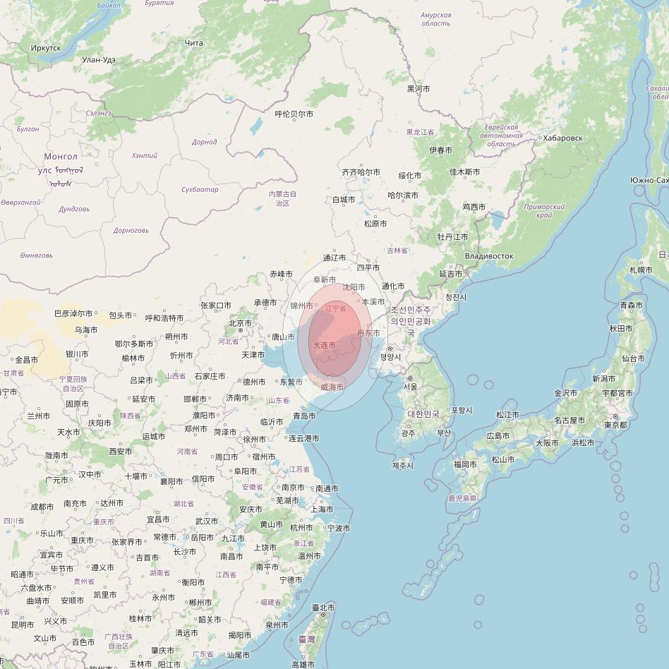 Thaicom 4 at 119° E downlink Ku-band Spot 305 beam coverage map