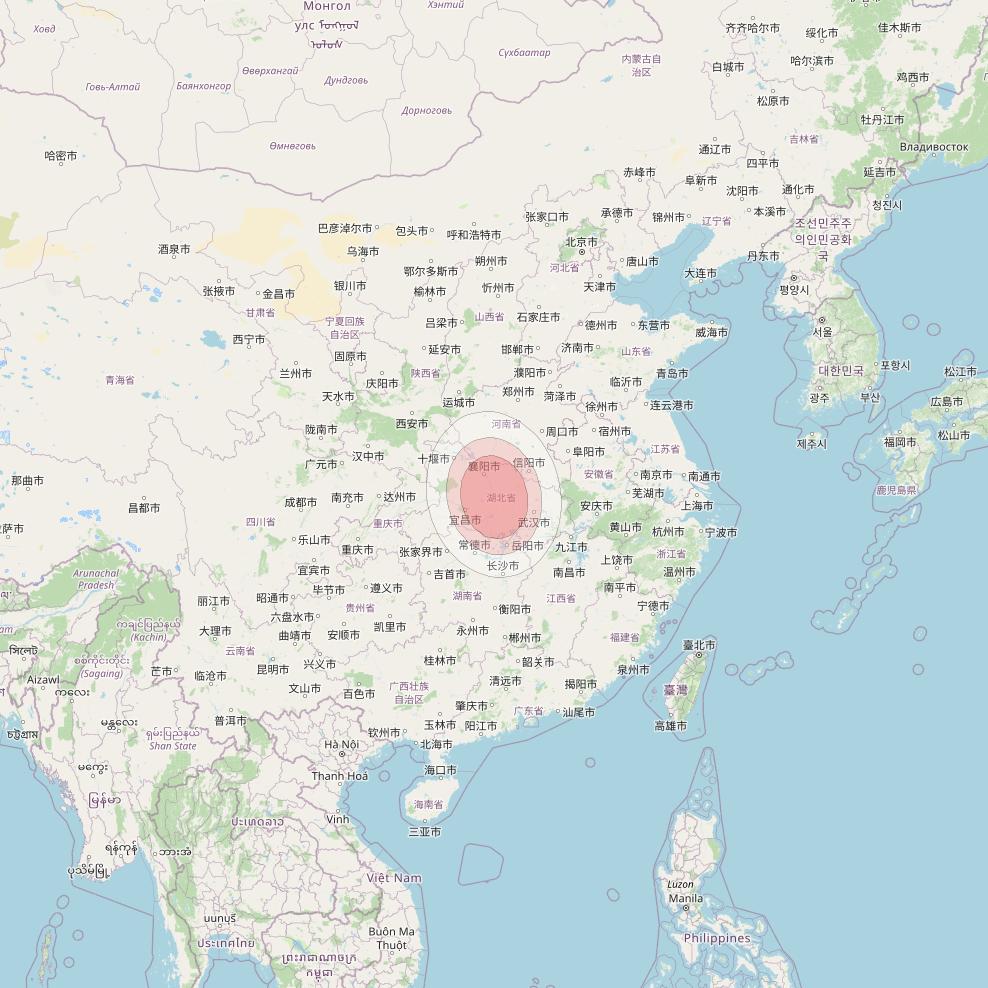 Thaicom 4 at 119° E downlink Ku-band Spot 311 beam coverage map