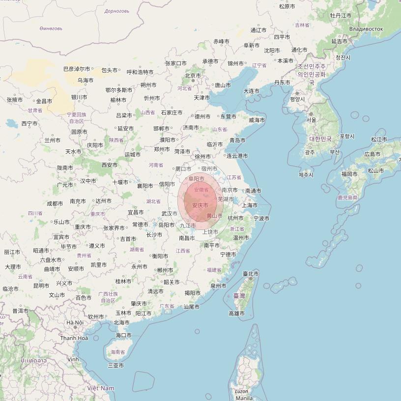 Thaicom 4 at 119° E downlink Ku-band Spot 312 beam coverage map