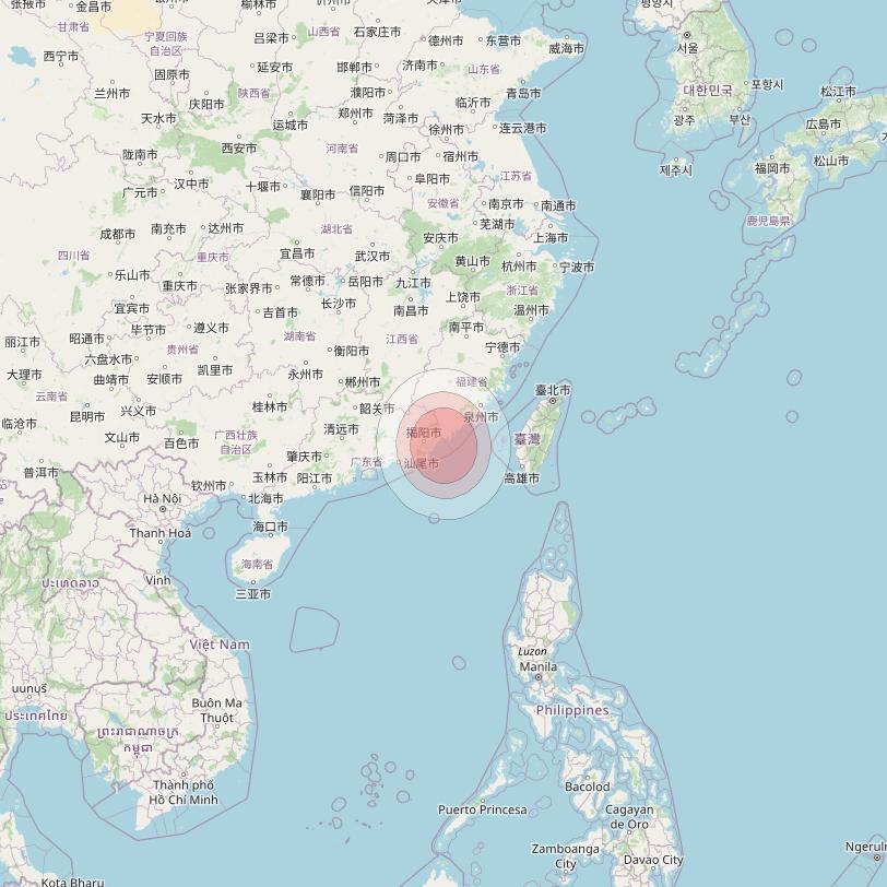 Thaicom 4 at 119° E downlink Ku-band Spot 321 beam coverage map