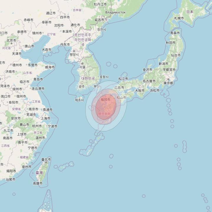 Thaicom 4 at 119° E downlink Ku-band Spot 404 beam coverage map