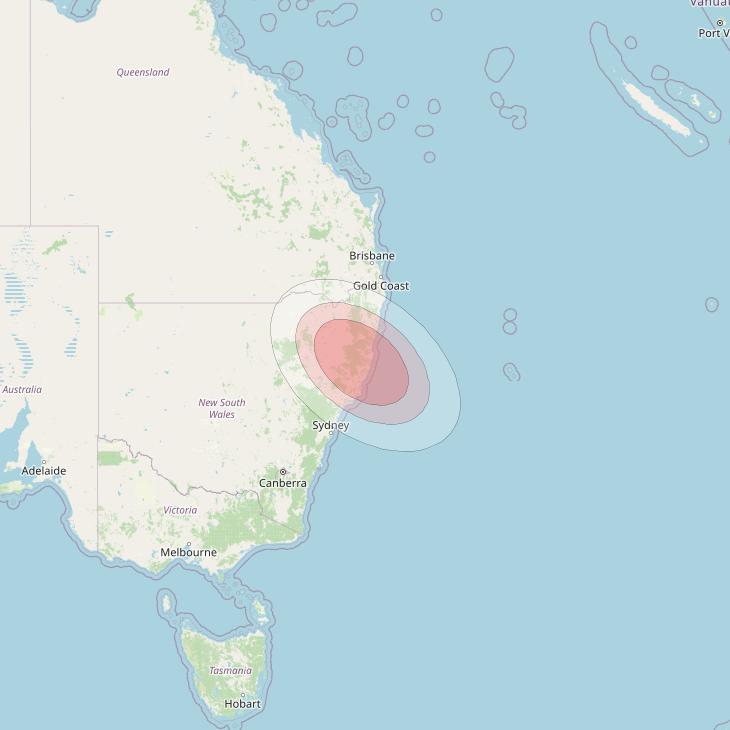 Thaicom 4 at 119° E downlink Ku-band Spot 506 beam coverage map