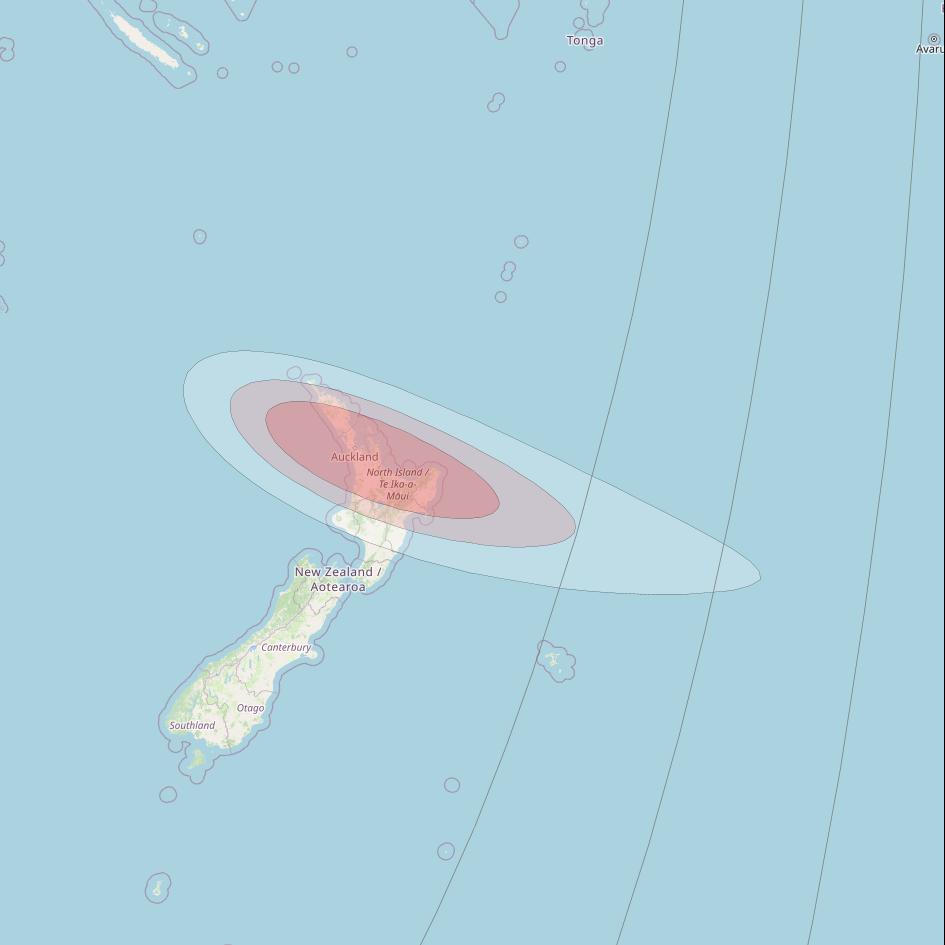 Thaicom 4 at 119° E downlink Ku-band Spot 513 beam coverage map