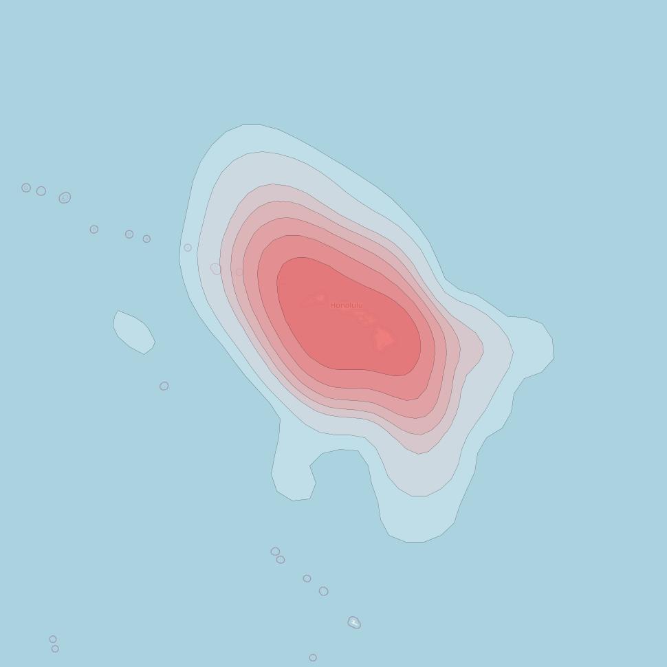 Echostar 14 at 119° W downlink Ku-band Spot A27 (Hawaii) beam coverage map