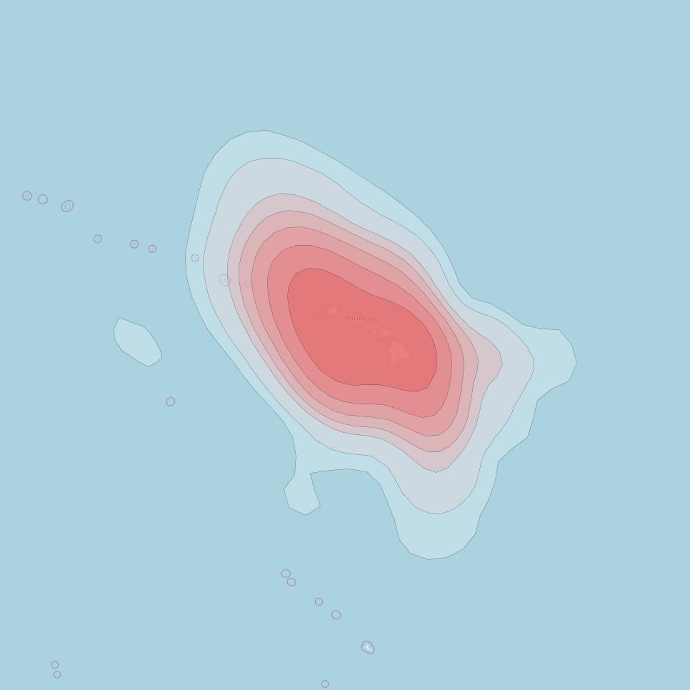 Echostar 14 at 119° W downlink Ku-band Spot A28 (Hawaii) beam coverage map