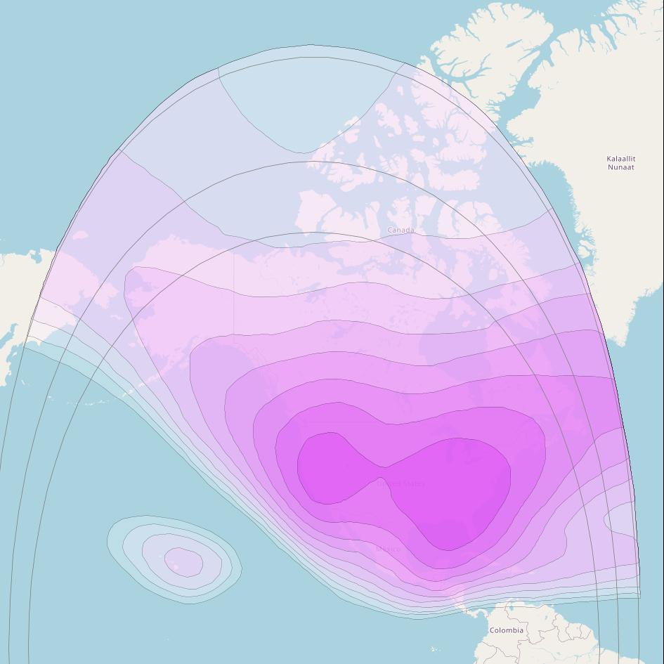 Galaxy 23 at 121° W downlink C-band North America Beam coverage map