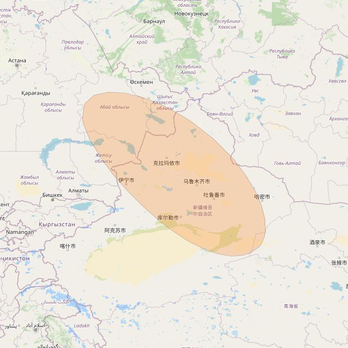 Chinasat 26 at 125&deg; E downlink Ka-band B030 User Spot beam coverage map