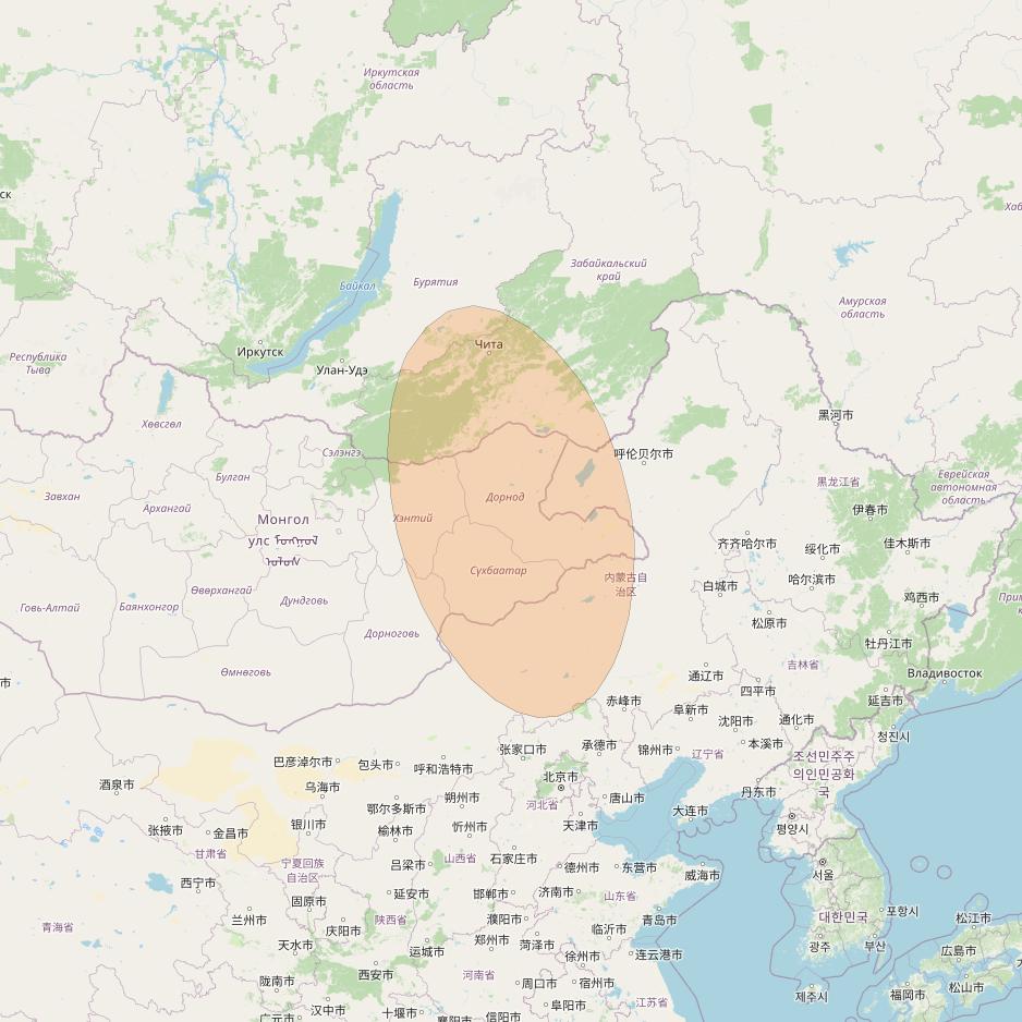 Chinasat 26 at 125&deg; E downlink Ka-band B047 User Spot beam coverage map