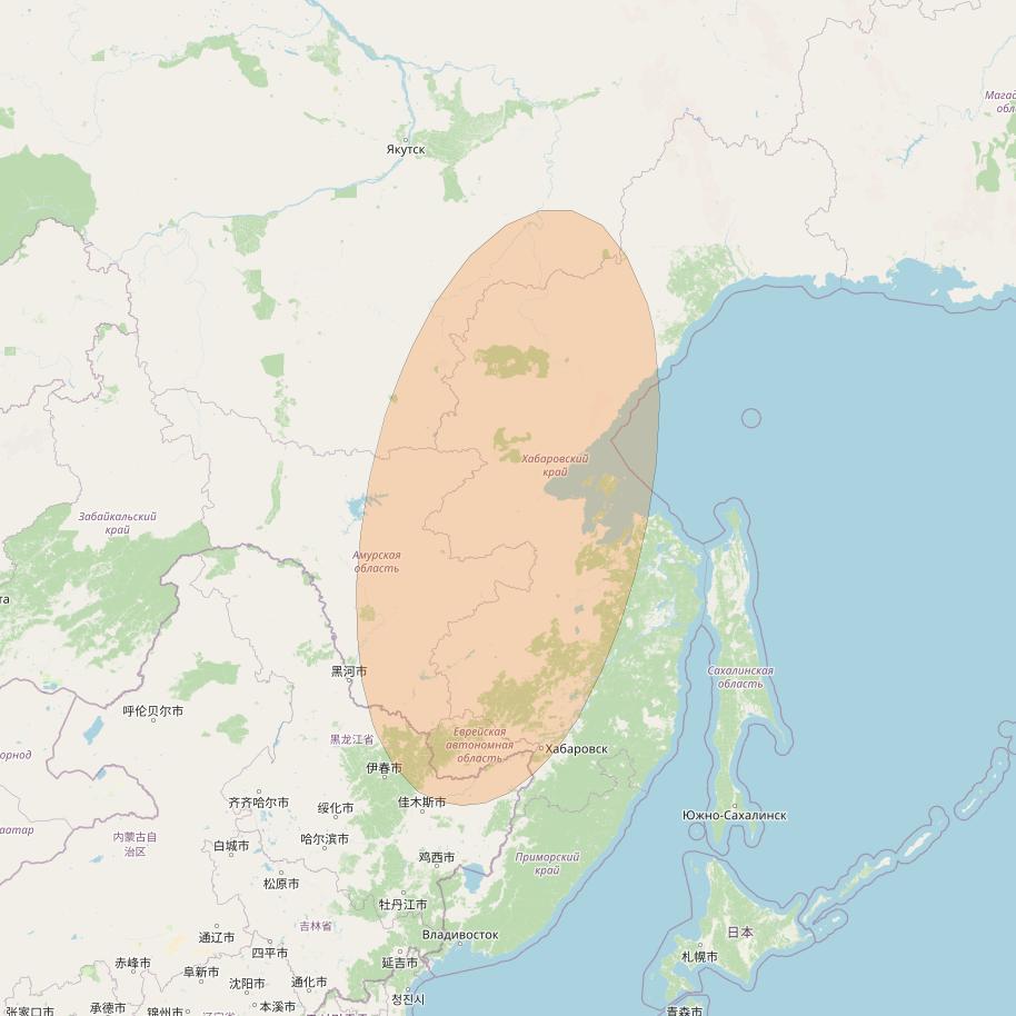 Chinasat 26 at 125&deg; E downlink Ka-band B055 User Spot beam coverage map